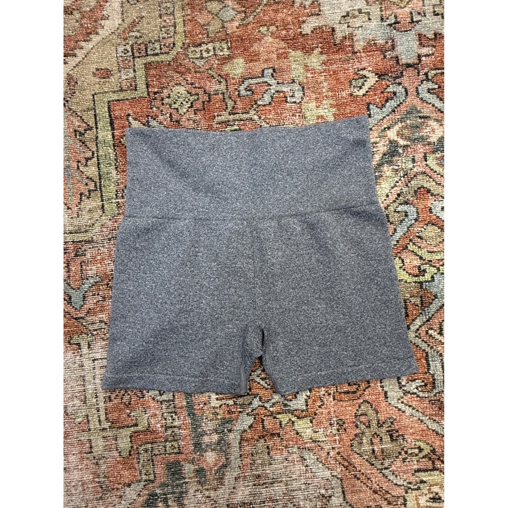 New Balance Womens High Waisted Seamless Athletic Shorts Heather Grey